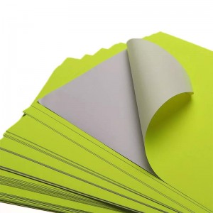 Brightly colored fluorescent paper label stickers