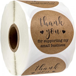 custom waterproof label stickers thank you label stickers